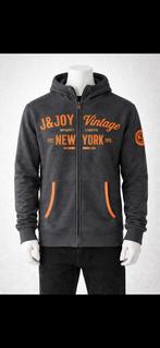 Sweat J&Joy à tirette. Gris foncé coutures oranges. S, Enlèvement ou Envoi, Comme neuf, Taille 46 (S) ou plus petite, Gris