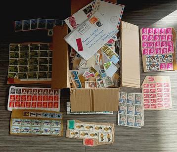 Filatelistisch lot — Postzegels gebruikt op fragmenten  beschikbaar voor biedingen