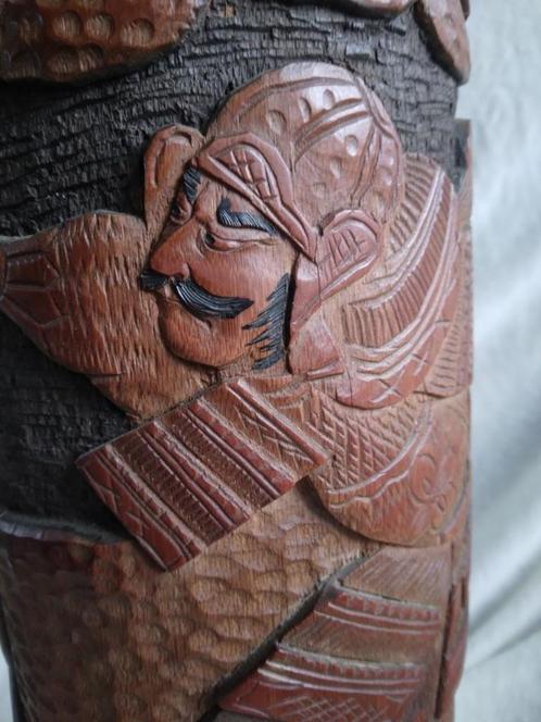 Pot à pinceaux (1) - Bambou - Samouraï - Japon - Période Mei, Antiquités & Art, Antiquités | Porcelaine, Enlèvement ou Envoi