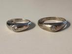 Antieke zilveren ringen met kristal, Ophalen of Verzenden