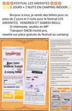 Les Ardentes Pass 2 dagen vrijdag zaterdag + camping, Tickets en Kaartjes, Eén persoon, Meerdaags