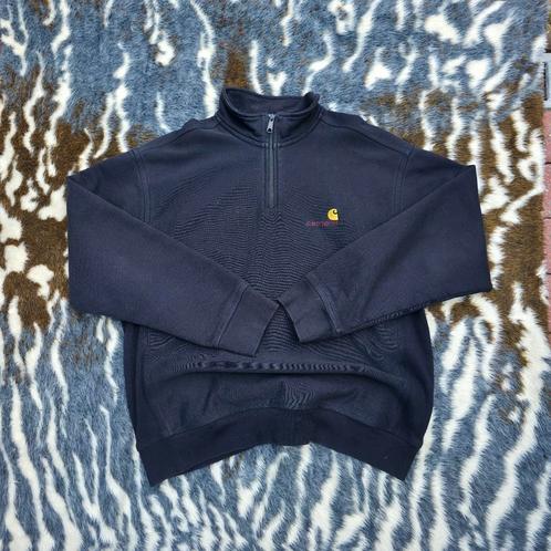 Carhartt Hoodie met kwartrits - Zwaar - Klassieke pasvorm, Kleding | Heren, Truien en Vesten, Zo goed als nieuw, Maat 52/54 (L)