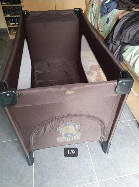 Baby/kinderbed met matras (opvouwbaar) incl. lakentjes, Kinderen en Baby's, Kinderkamer | Bedden, Zo goed als nieuw, Minder dan 140 cm