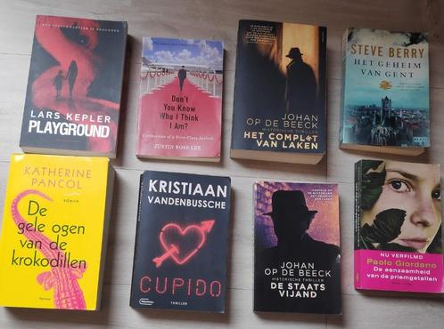 Fictie - Johan op de Beeck, Steve Berry, Lars Kepler, ..., Boeken, Thrillers, Gelezen, Ophalen of Verzenden