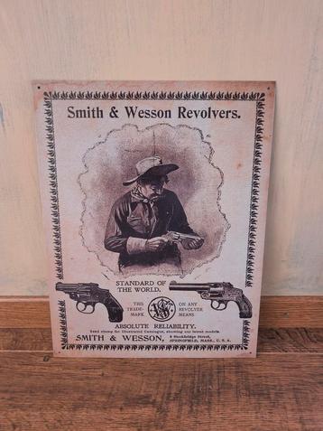 Panneau publicitaire repro pour revolvers Smith & Wesson, Enlèvement ou Envoi, Panneau publicitaire
