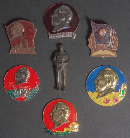 Chine - Mao Zedong - Statuette et médailles commémoratives, Antiquités & Art, Antiquités | Autres Antiquités, Enlèvement ou Envoi