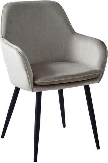 Eetkamerstoel beige velvet - 6 stuks beschikbaar voor biedingen
