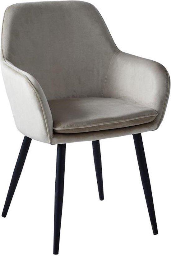 Eetkamerstoel beige velvet - 6 stuks, Huis en Inrichting, Stoelen, Gebruikt, Vijf, Zes of meer stoelen, Metaal, Stof, Overige kleuren