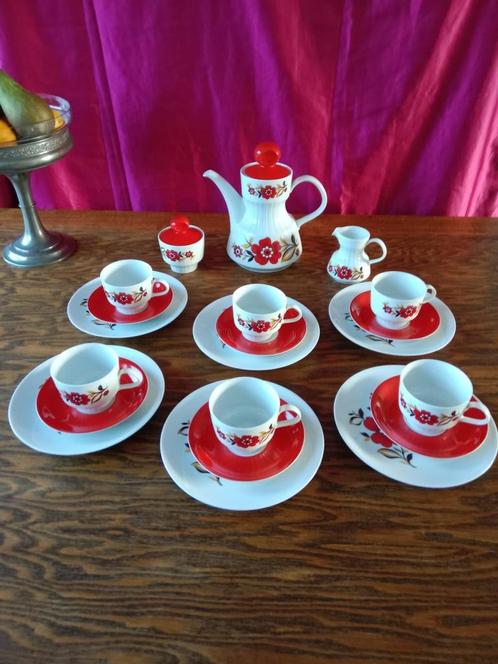 Porselein Vintage Koffie Servies. Germany Tirschenreuth., Antiek en Kunst, Antiek | Porselein, Ophalen of Verzenden