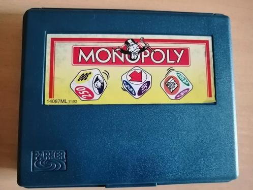 Vintage Monopoly de voyage - Parker 1992, Hobby en Vrije tijd, Gezelschapsspellen | Bordspellen, Ophalen of Verzenden