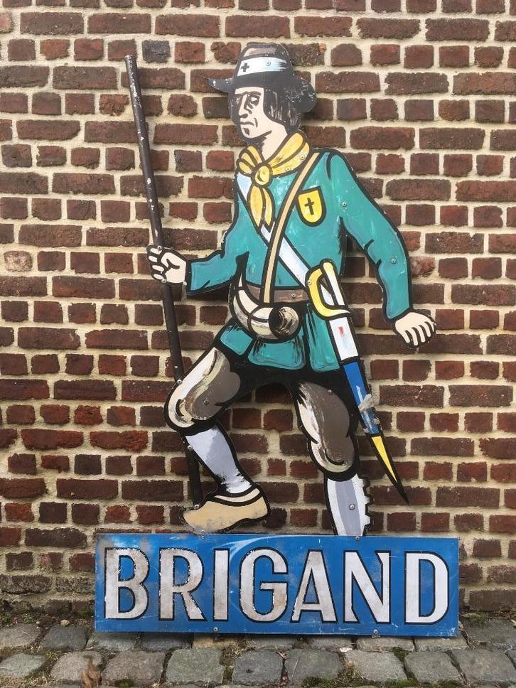 Vintage Brigand Bier reclamebord – 1,82m hoog, 1,10m breed, Verzamelen, Biermerken, Ophalen