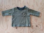 Mooi blauw-geel gestreept bloesje met borstzakje - Maat 62, Jongetje of Meisje, Ophalen of Verzenden, Shirtje of Longsleeve, Petit Bateau