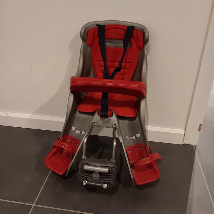 Fietsstoeltje, Fietsen en Brommers, Fietsaccessoires | Fietsstoeltjes, Gebruikt, Voorzitje, 0 t/m 18 kg, Voetsteuntjes, Ophalen