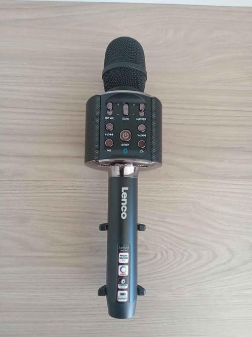 Lenco BMC-090BK Bluetooth Karaokemicrofoon met verlichting,, Kinderen en Baby's, Speelgoed | Overig, Zo goed als nieuw, Jongen of Meisje