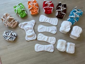 Pakket wasbare luiers (15 stuks) beschikbaar voor biedingen