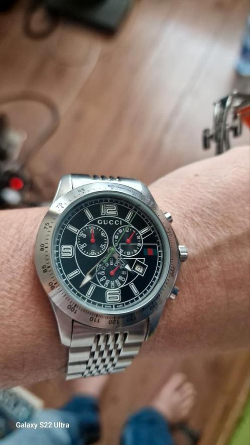 Gucci Quartz crono, Handtassen en Accessoires, Horloges | Heren, Zo goed als nieuw, Ophalen of Verzenden