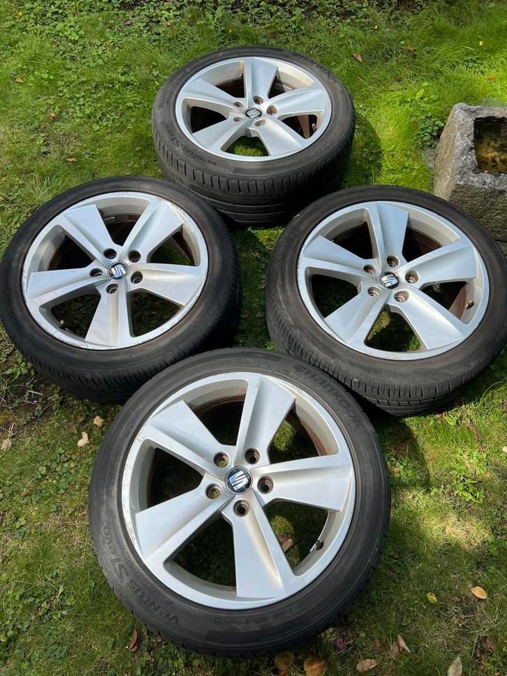 Set de roues 17” d'origine Seat Leon FR /golf 7/ A4/ skoda,…, Autos : Pièces & Accessoires, Pneus & Jantes, Pneus et Jantes, Pneus été