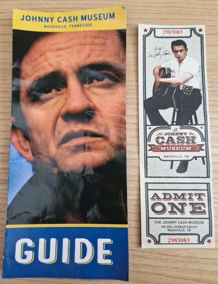 1 ticket Johnny Cash museum Nashville met plattegrond nieuw, Tickets en Kaartjes, Overige Tickets en Kaartjes, Eén persoon