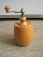 Moulin à poivre vintage en bois avec manche pivotant, Enlèvement ou Envoi