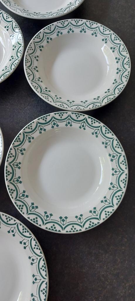 6 diepe borden Nimy, Antiek en Kunst, Antiek | Servies los, Ophalen of Verzenden