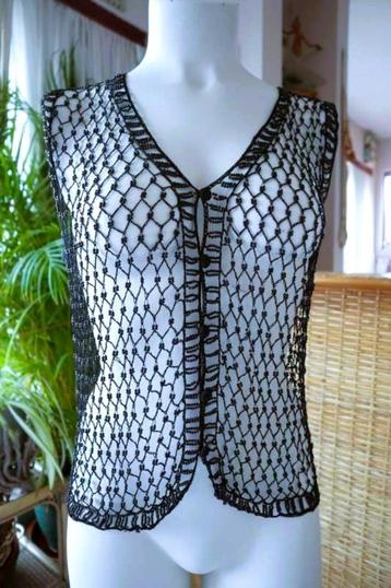transparant blouse; filets et perles beschikbaar voor biedingen