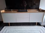 tv-kast - wit x hout - 1,47m x 0,60m x 0,40m, Huis en Inrichting, Kasten |Televisiemeubels, Ophalen, Gebruikt, 100 tot 150 cm