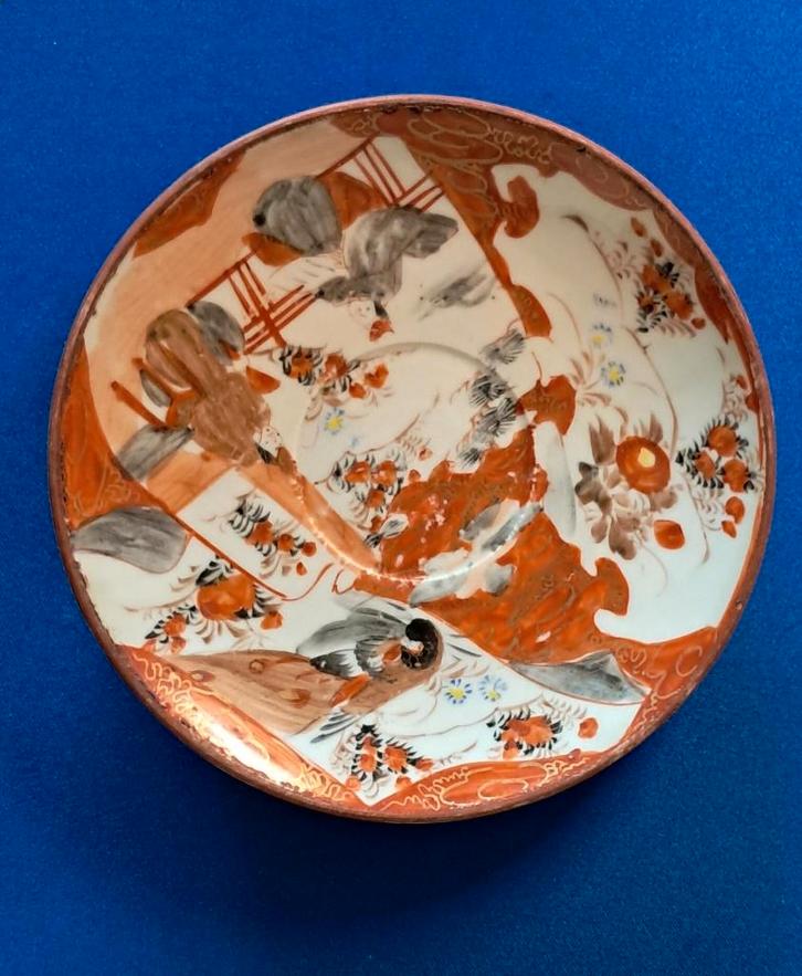 Tasse en porcelaine Kutani chinoise avec soucoupe, Antiquités & Art, Antiquités | Porcelaine, Enlèvement