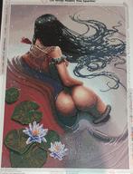 Decoratie schilderij vrouw met slang Lotus, Envoi