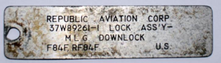 F84F Amerikaans kenteken, Verzamelen, Militaria | Algemeen, Overige soorten, Ophalen of Verzenden