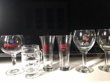 Verres à bière — Belgique, Enlèvement ou Envoi, Utilisé, Verre ou Verres, Autres marques