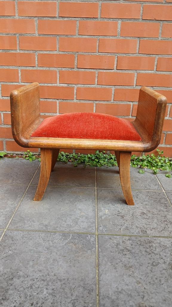 Art Deco Voetbankje - massief eik, Antiek en Kunst, Antiek | Meubels | Stoelen en Sofa's, Ophalen