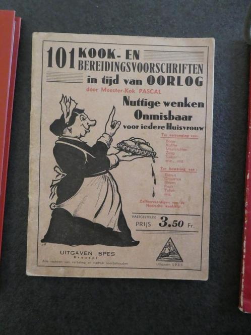 101 kook- en bereidingsvoorschriften in tijd van oorlog, Antiek en Kunst, Antiek | Boeken en Manuscripten, Verzenden