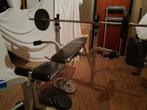 Halter en fitnessbankje, Sport en Fitness, Halterschijven, Borst, Gebruikt, Ophalen