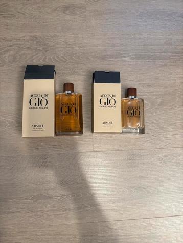 2 x Armani Acqua Di Gio Absolu (discontinued) beschikbaar voor biedingen