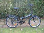 24 inch grote zwarte folding bike vouwfiets 6 versnellingen, Fietsen en Brommers, Fietsen | Vouwfietsen, 20 inch of meer, Gebruikt