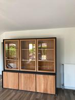 Buffetkast Sarah Mo lichte eik/zwart, Huis en Inrichting, Ophalen, Landelijk modern, 200 cm of meer, Eikenhout