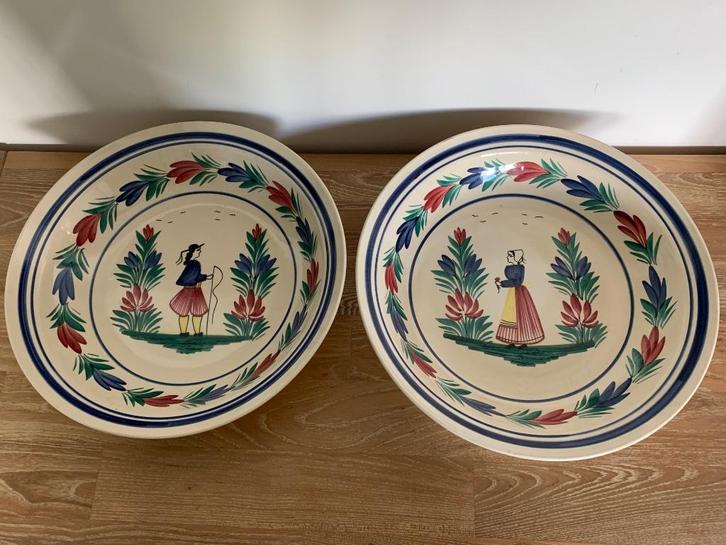 2 schotels Henriot Quimper faience, Antiek en Kunst, Curiosa en Brocante, Ophalen of Verzenden