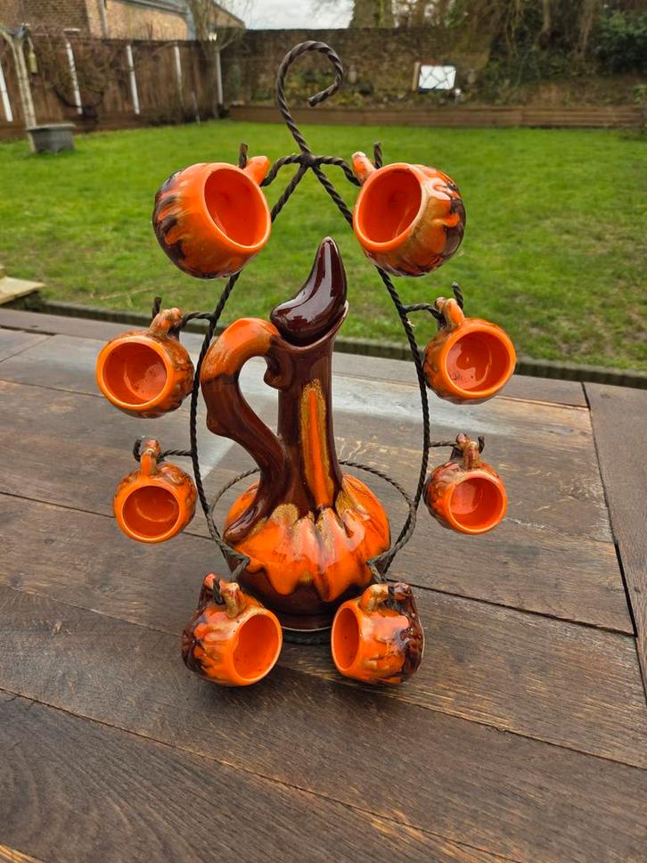 Vallauris vintage likeurset, Antiek en Kunst, Kunst | Designobjecten, Ophalen of Verzenden