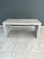 Tweemaal witte massief houten (hoek) bureau van steigerhout, Huis en Inrichting, Ophalen, Zo goed als nieuw, Bureau