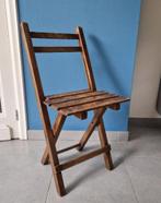 oude plooibare stoel, massief hout, Ophalen