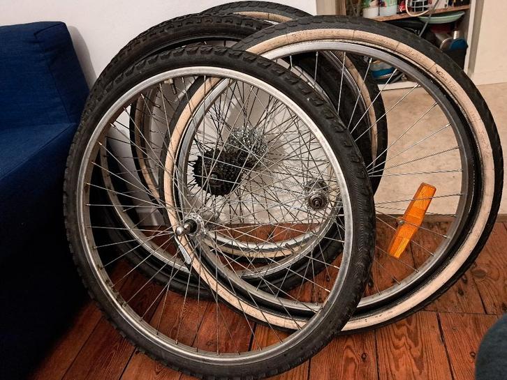 Roues VTT 26’’, Fietsen en Brommers, Fietsonderdelen, Gebruikt, Mountainbike, Band, Ophalen