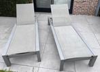 set van 2 hoogwaardige aluminium tuinstoelen, Ophalen, Zo goed als nieuw
