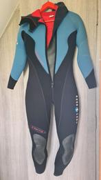 7mm duikpak dames met rits vooraan en kap en neopreen,, Watersport en Boten, Ophalen, Zo goed als nieuw, Duikpak