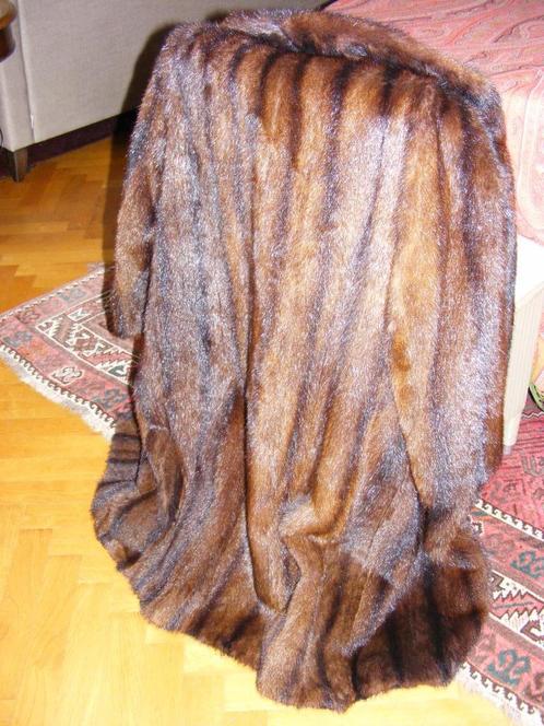 Moderne lange "vison" bontjas + korte bontjas, Kleding | Dames, Jassen | Winter, Zo goed als nieuw, Maat 38/40 (M), Bruin, Ophalen