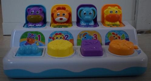 playgro muziek en licht pop-up jungle vrienden, Kinderen en Baby's, Speelgoed | Educatief en Creatief, Zo goed als nieuw, Ontdekken
