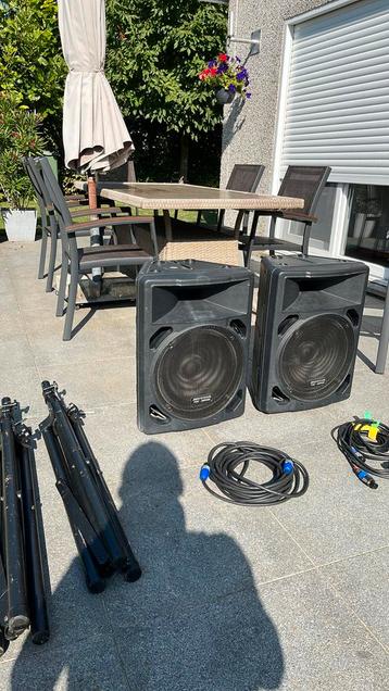 2 boxen JB Systems PSX-12 met twee staanders en kabels!, Autres marques, Enlèvement, Utilisé, Autres types