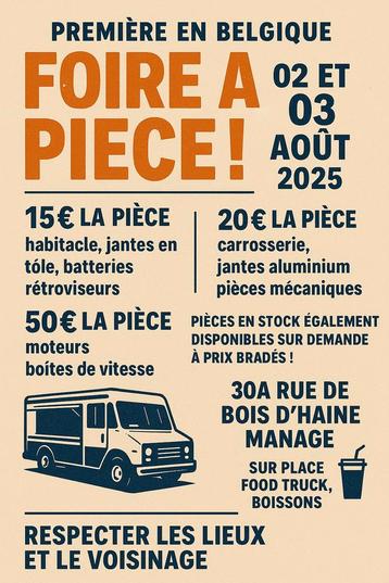 Foire a la piece détachées  beschikbaar voor biedingen