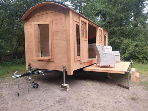 Tinyhouse pipowagen, Tuin en Terras, Tuinhuizen, Hout, 2 ramen, Ophalen of Verzenden