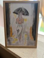 Mooie tekening in potlood en krijt., Antiek en Kunst, Ophalen