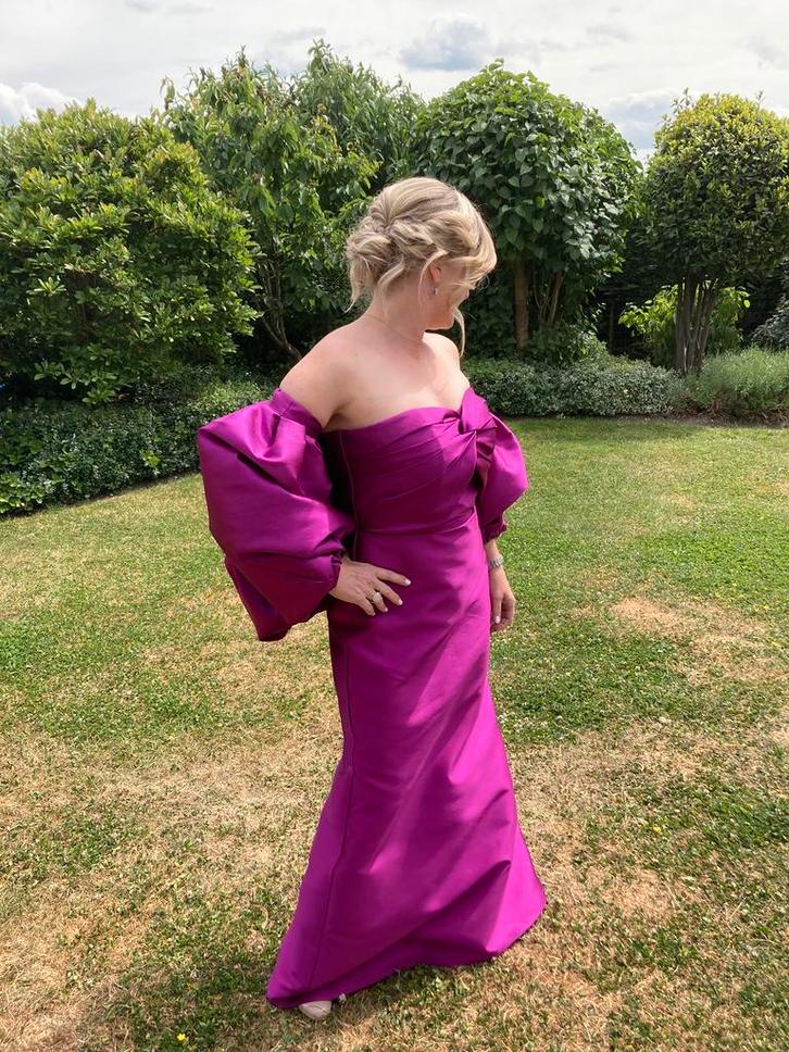 Suite kleed, Kleding | Dames, Gelegenheidskleding, Zo goed als nieuw, Maat 38/40 (M), Paars, Ophalen of Verzenden